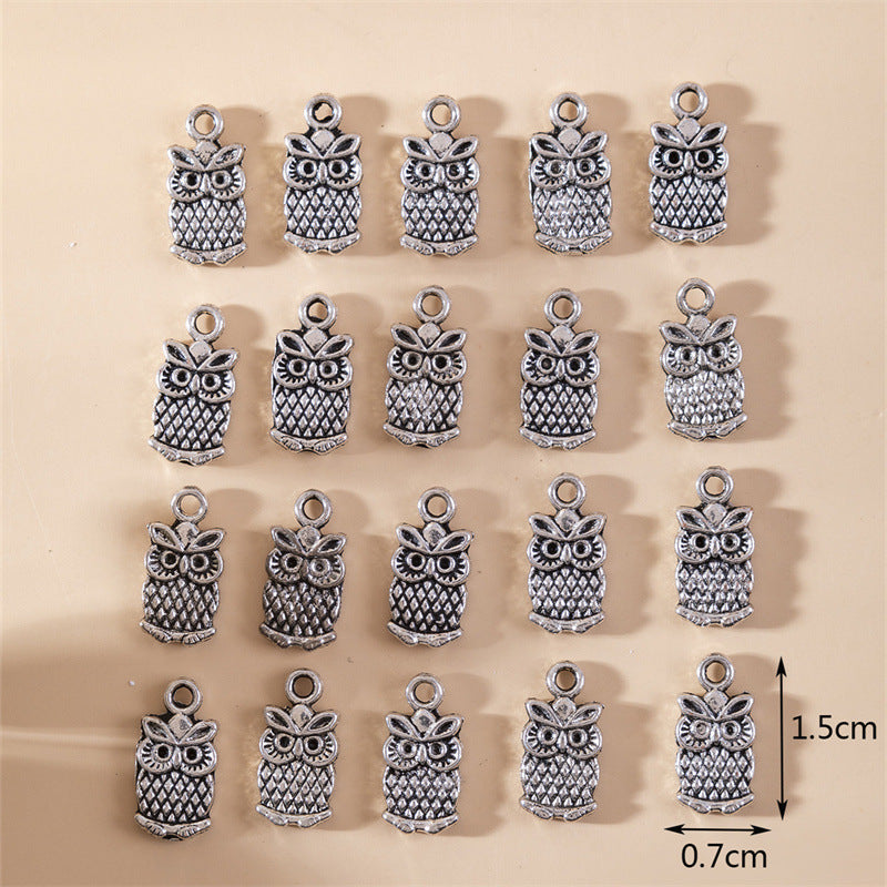 DIY Ornament Accessories Retro Alloy Owl Pendant