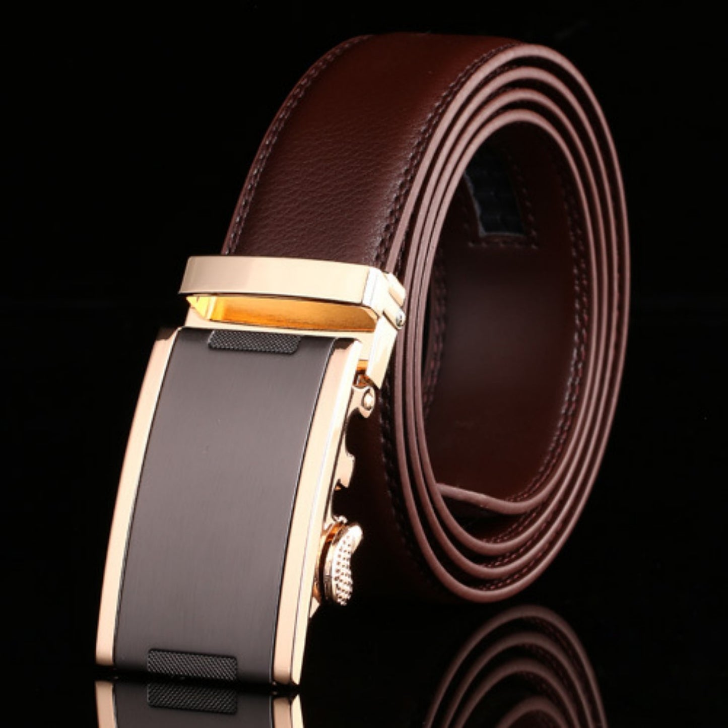 Men's Automatic Buckle Cowhide Belt