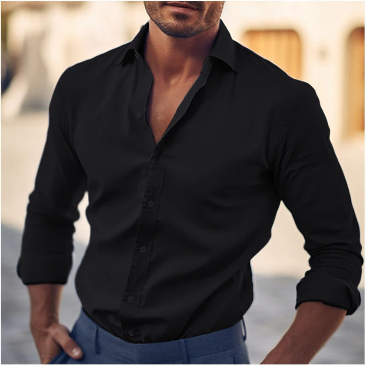 Fashion Personality Men's Business Casual Style Shirt