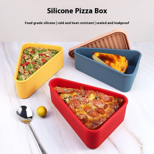 Edible Silicon Pizza Box Pastry Food Lunch Storage Box Refrigerator Microwave Heating Crisper