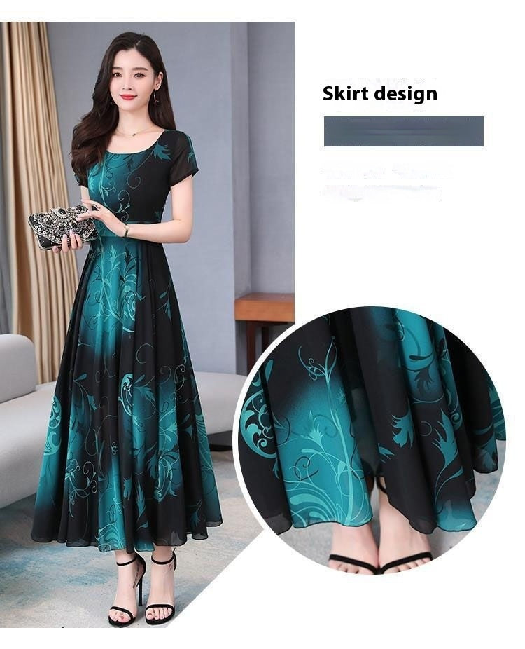 Ice Silk Plus Size Dress Female Temperament