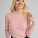 Women's Fashion Simple Pure Color Half Collar Sweater