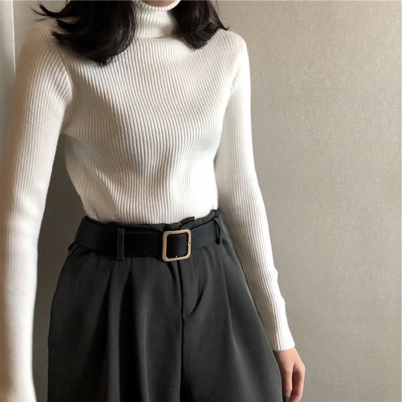 Women's Autumn Top Knitted Bottoming Shirt Turtleneck Sweater