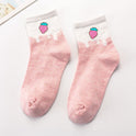 Women's Japanese Cartoon Color Matching Fruit Cotton Socks