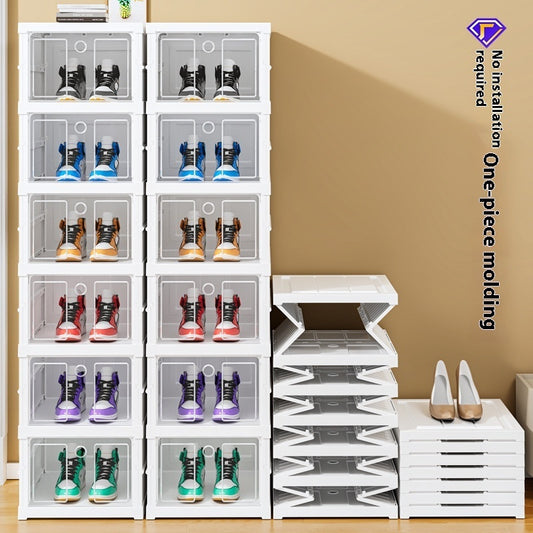 Folding Shoe Rack Multi-layer Space-saving Doorway Shoes Storage Box