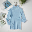 All-match Solid Color Slim Slimming Turtleneck High-neck Warm Long-