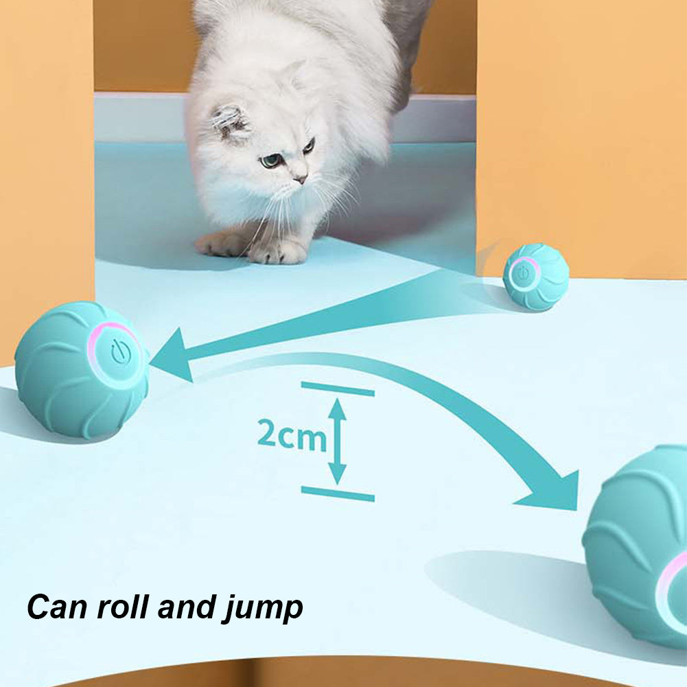 Automatic Bouncing Ball Electric Cat Ball Toys 2cm Funny Jumping Interactive For Cats Training Self-moving Kitten Toy Indoor