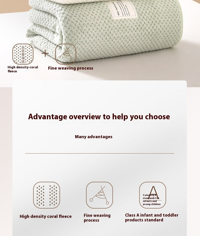 منشفة حمام للأطفال حديثي الولادة سميكة وذات قدرة امتصاص عالية وناعمة