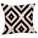 Linen Pillow Case Home Fabric Geometric Abstract