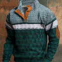 Spring And Autumn Zipper Digital Printing Men's Sweater