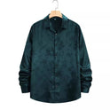 Men's Fashionable Jacquard Long Sleeved Shirt