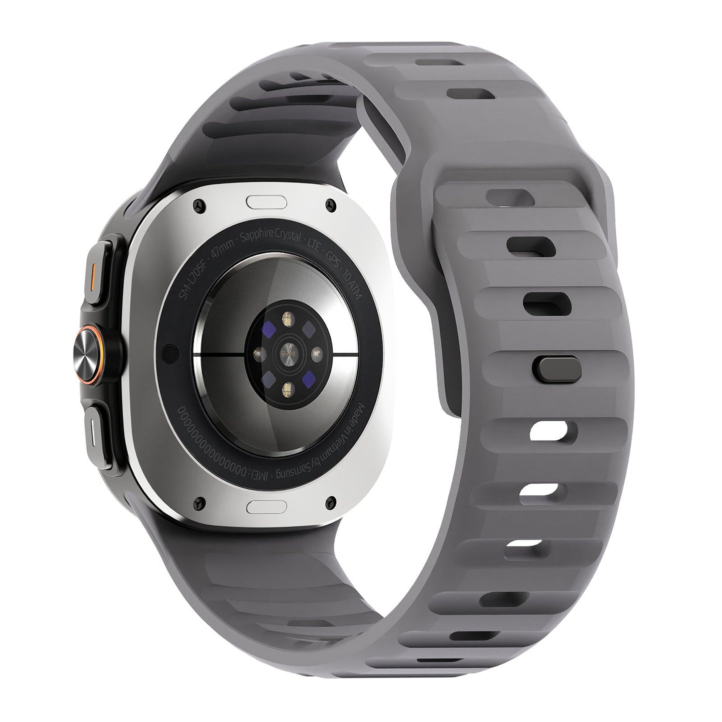 حزام سيليكون قابل للتطبيق على ساعة Ultra Wave Reverse Buckle مقاس 47 مم