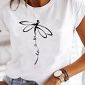 European And American Women's Clothing Casual Daily Short Sleeve Casual Cotton T-shirt