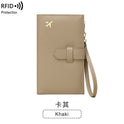 RFID Anti-magnetic Passport Holder Multifunctional Long Ladies Wallet