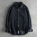 Retro Corduroy Cotton Long-sleeved Shirt For Men