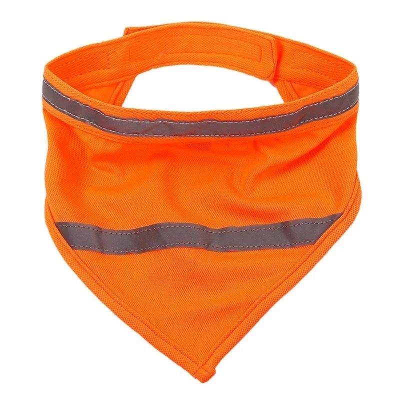 Dog Reflective Bandanas Pet Triangular Towel Scarf Bright Color Polyester Bib