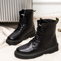 Fashion Casual Women's Shoes Student Comfortable Platform High-top PU Women's Dr Martens Boots