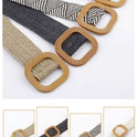 Women's Straw Woven Round Buckle Fashion Casual Decoration Versatile Belt