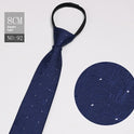 Black Men's Tie Striped Blue Business Tie Lazy Zip Tie In Stock Wholesale Pull Peels