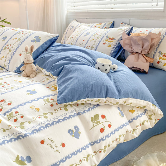 Ins Style Washed Cotton Quilt Cover