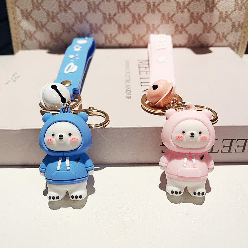 Sweater Small White Bear Pendant Key Chain Cute Accessories Cartoon Doll