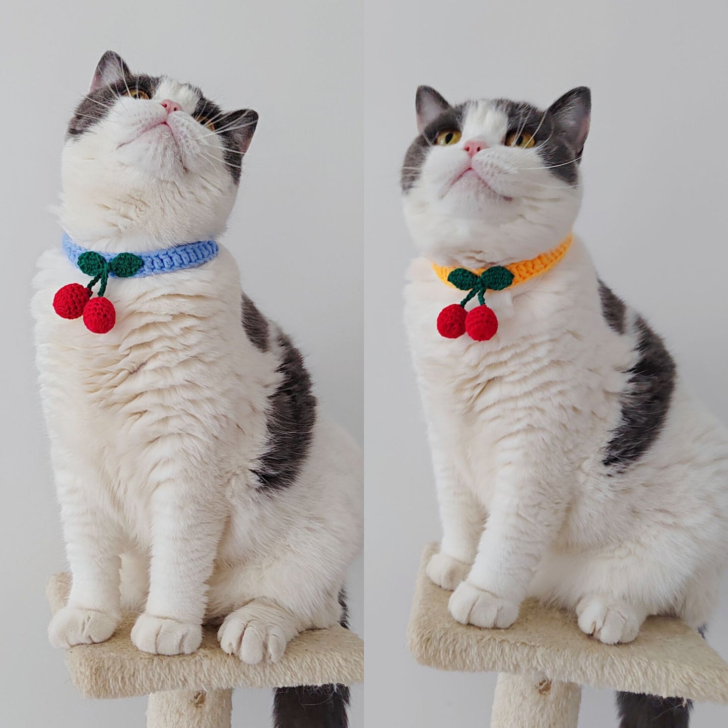 Cat Collar Knitted Handmade Pet Collar Wool Silent Collar