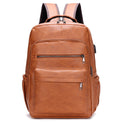 New PU Casual Large Capacity Multi-functional Retro Leather Backpack