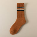 Men's Mid-calf Length Sports Stockings Autumn And Winter Fleece-lined Terry Cotton Socks