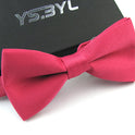 Matte Men's Solid Color Wedding Bow Tie Gentleman Polyester