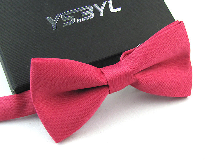 Matte Men's Solid Color Wedding Bow Tie Gentleman Polyester