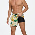 Men's Beach Pants Quick-drying Double-layer Swimming Trunks