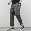 Cropped Thin Casual Drawstring Tappered Pants