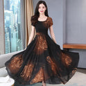 Ice Silk Plus Size Dress Female Temperament