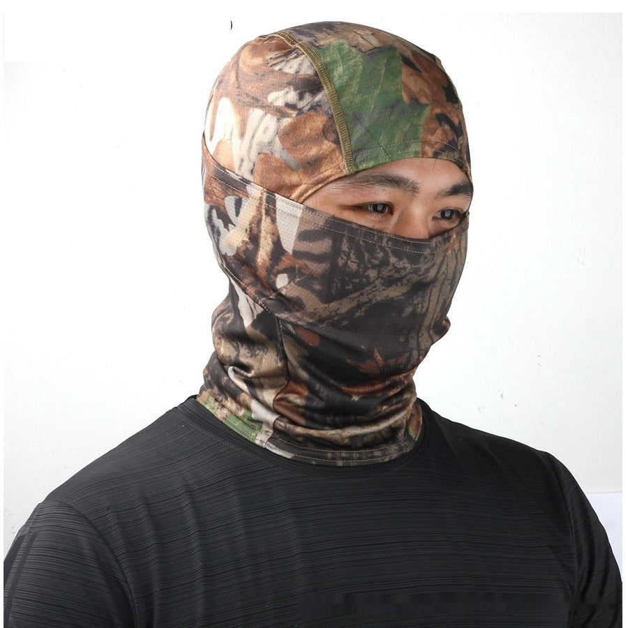 Men's Creative Bionic Camouflage Riding Sand-proof Headgear