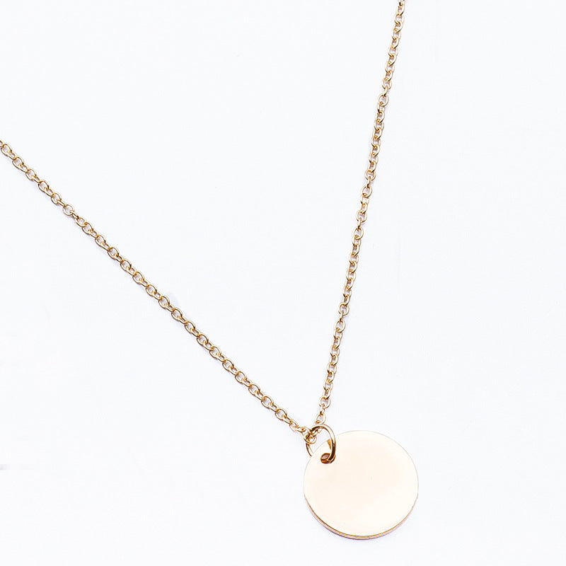 Simple Small Round Piece Thin Temperament Clavicle Chain