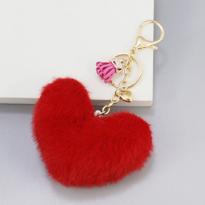 Car Hanging Ornament Rex Rabbit Love Tassel Key Chain