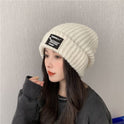 Big Face Makes Face Look Smaller Woolen Cap Warm Female