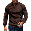 Men's Corduroy Stand Collar Sweater