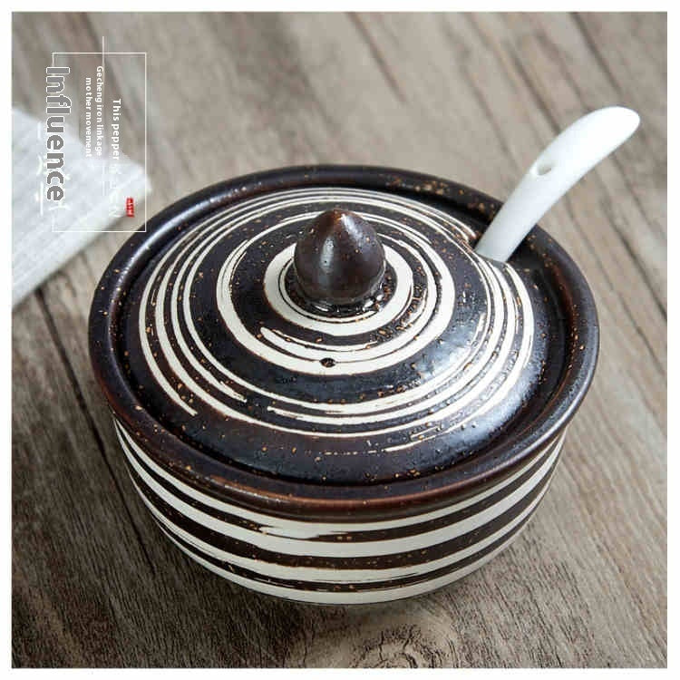 Hand-painted Ceramic With Lid Kitchen Seasoning Bottle Suit