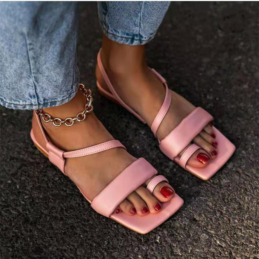 Sexy Flat Shoes With Chain Buckle