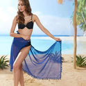 One-piece Irregular Multi-functional Shawl Bikini Blouse Tassel Stitching Beach Skirt