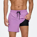 Men's Beach Pants Quick-drying Double-layer Swimming Trunks