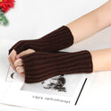 Knitting Wool Gloves Straight Arm Knitted Warm