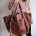 Simple Big Bag Soft Leather Large Capacity Shoulder Hand-held Tote