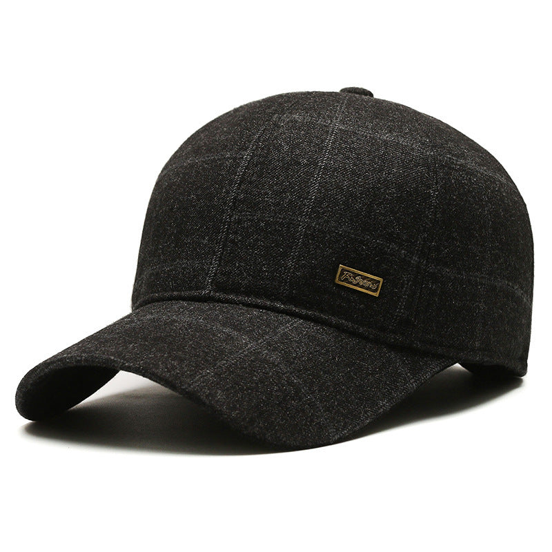 Woolen Hat Middle-aged And Elderly Men's Plaid