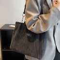 Women's Fashion Casual Large Capacity Corduroy Shoulder Bag