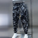 Men's Summer Loose Floral Casual Ice Silk Harem Pants