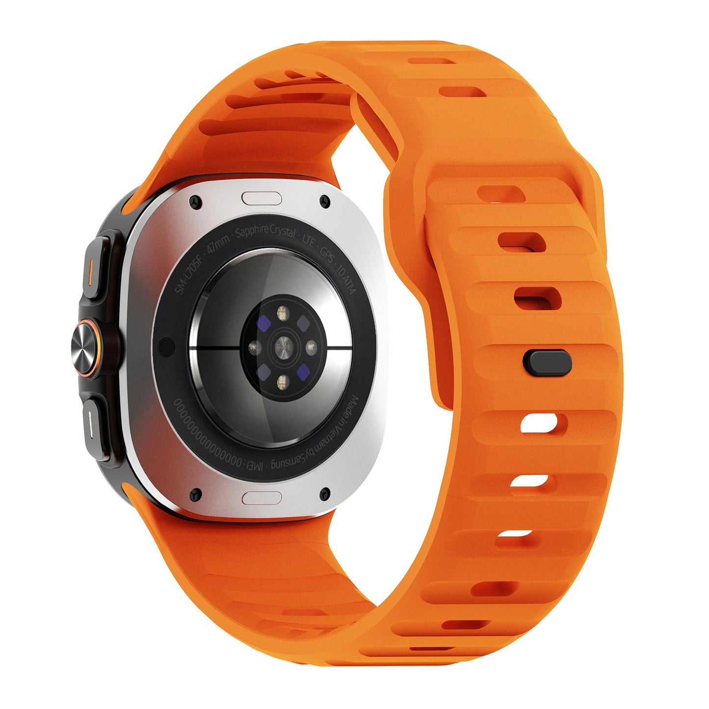 حزام سيليكون قابل للتطبيق على ساعة Ultra Wave Reverse Buckle مقاس 47 مم