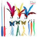 Fishing Rod Cat Teaser Butterfly Combination Pet Toy Set