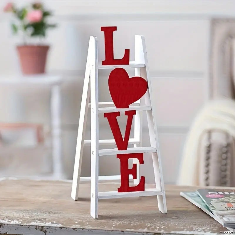 Valentine's Day Wooden Love Ladder Decoration